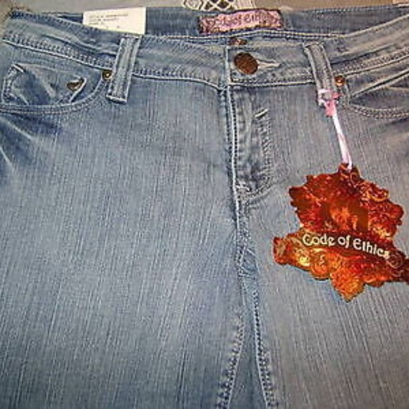 Code of Ethics Whiskered Bootcut Jeans Jr 5 NEW - Picture 2 of 2